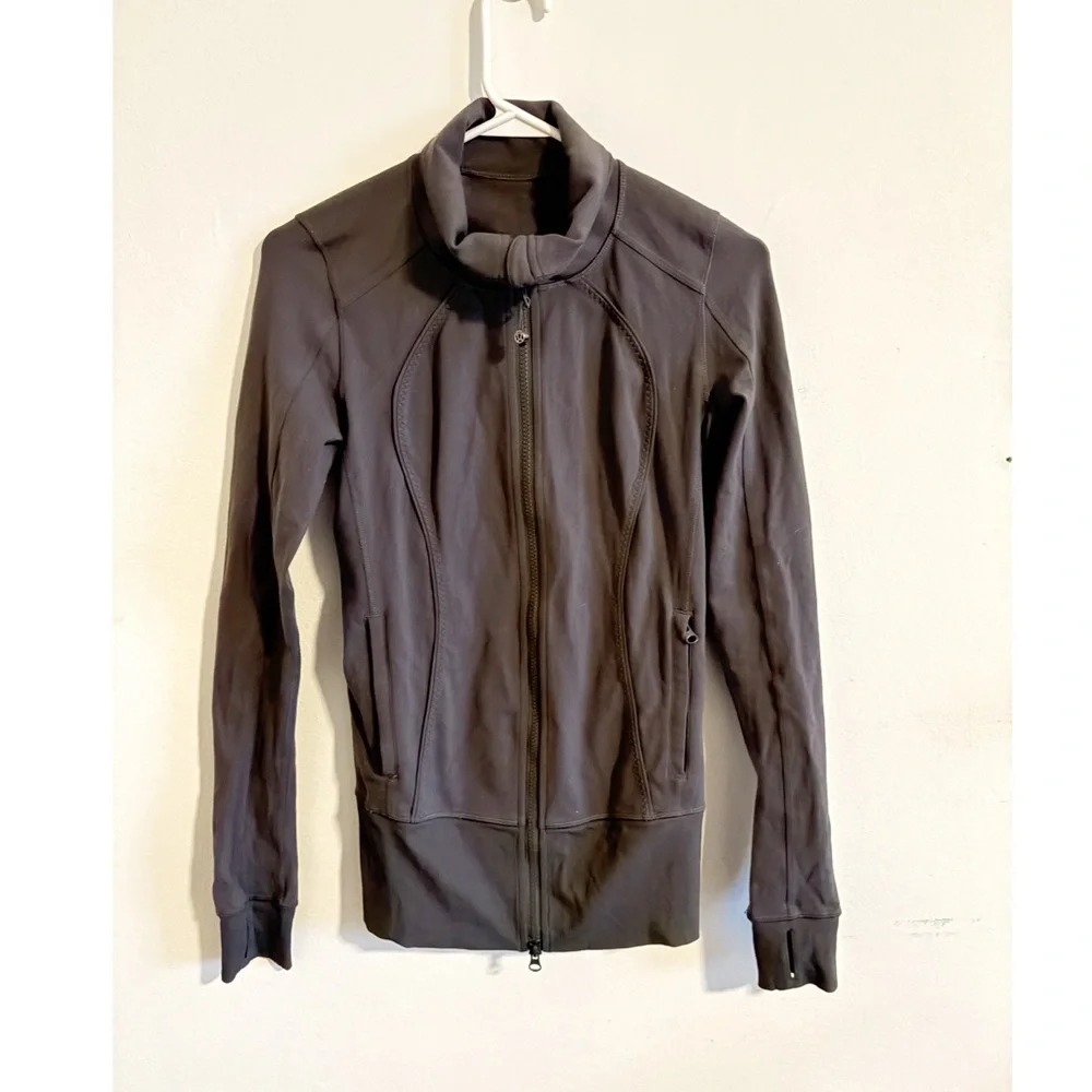 Lululemon Nice Asana Jacket Brushed‎ Fleece Gray